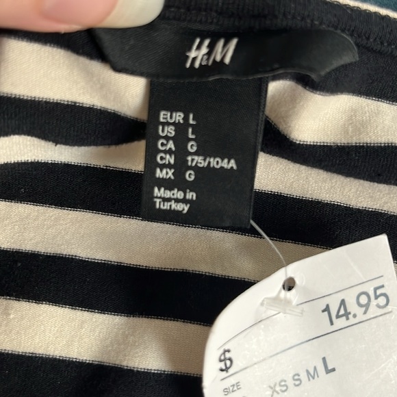 Striped H&M top size large - Picture 4 of 5
